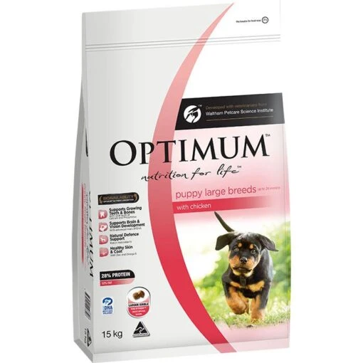 Optimum Chicken Large Breed Puppy Food 15kg -Pet Supply Store 125440 OPT PF LG CHICKEN 15kg 2