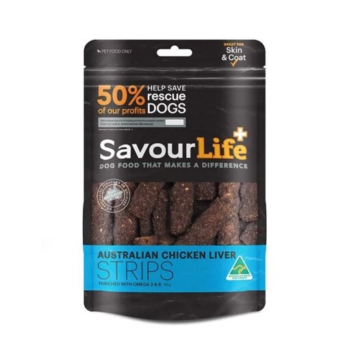 Savourlife Australian Liver Strips Dog Treat 165g -Pet Supply Store 130701 australian liver strips 165g render front