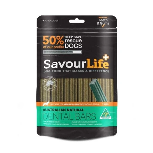 Savour Life Dental Bars Medium-Large Dogs 5pk -Pet Supply Store 132105 dental bars med lrg render front 3