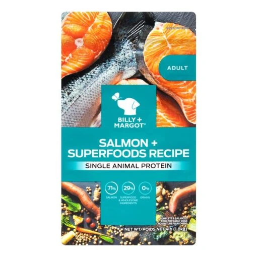 Billy & Margot Salmon Superfood Adult Dog Food -Pet Supply Store 135597 SalmonSuperfoodsRecipeDry 1 2