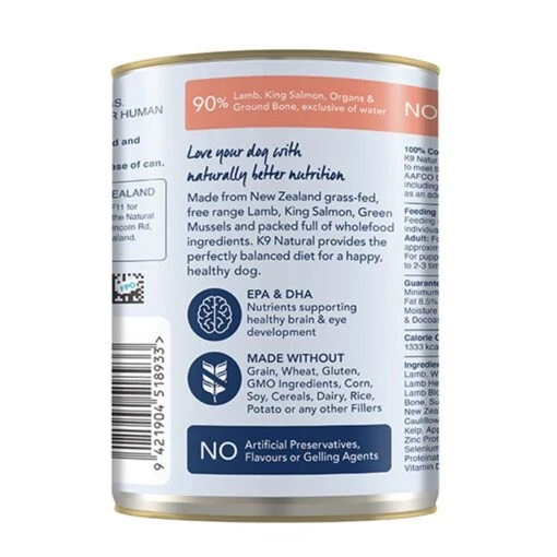 K9 Naturals Lamb & King Salmon Adult Dog Can 370gx12 -Pet Supply Store 136854 136856 Stacks 2022 Can Renders 42 copy