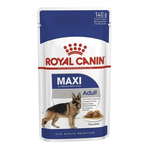 Royal Canin Maxi Breed Adult Pouch 140gx10 -Pet Supply Store 137393 royal canin maxi adult gravy 10 x 140g 1