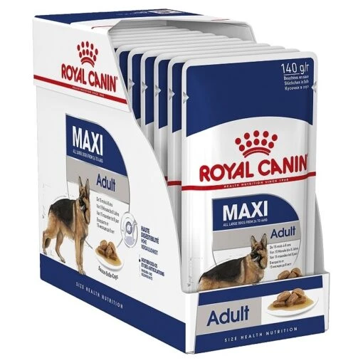 Royal Canin Maxi Breed Adult Pouch 140gx10 -Pet Supply Store 137393 royal canin maxi adult gravy 10 x 140g 2