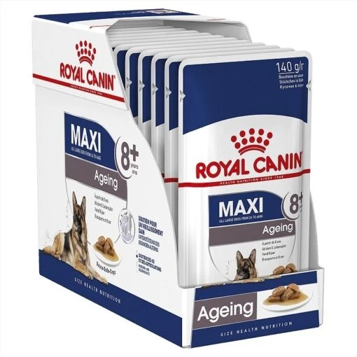 Royal Canin Maxi Breed Senior Pouch 140gx10 -Pet Supply Store 137394 royal canin maxi ageing 8 gravy 2