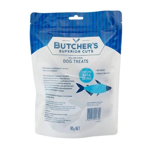 Butcher's Superior Cuts Twisted Basa Skins Dog Treat 90g -Pet Supply Store 138169 2