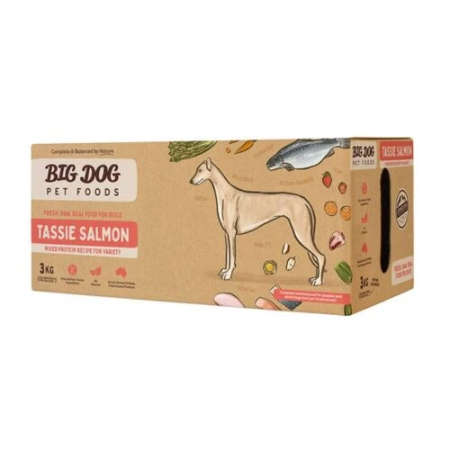 Big Dog Barf Tas Salmon Dog Patties 3kg -Pet Supply Store 138284 BD BARF DF PATTIE TAS SLM 3kg 4