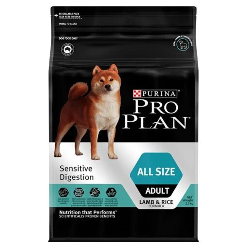 Pro Plan Sensitive Digestion Lamb & Rice Adult Dog Food 2.5kg -Pet Supply Store 140198 pro plan makeover sd all size adult shiba 2.5kg front