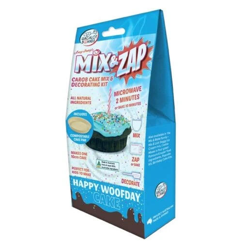 Mix & Zap Birthday Cake Kit Dog Treat Blue -Pet Supply Store 140621 mix zap happy woof day blue 1