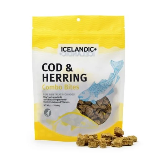 Icelandic+ Cod & Herring Combo Bites Dog Treat 85g -Pet Supply Store 140627 icelandic cod herring combo bites 99g 1