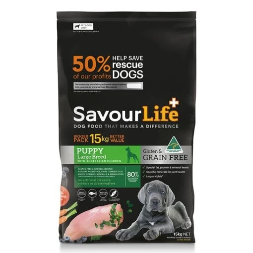 Savourlife Grain Free Chicken Large Breed Puppy Food 15kg -Pet Supply Store 140682 savourlife 15kg gf largebreed puppychicken