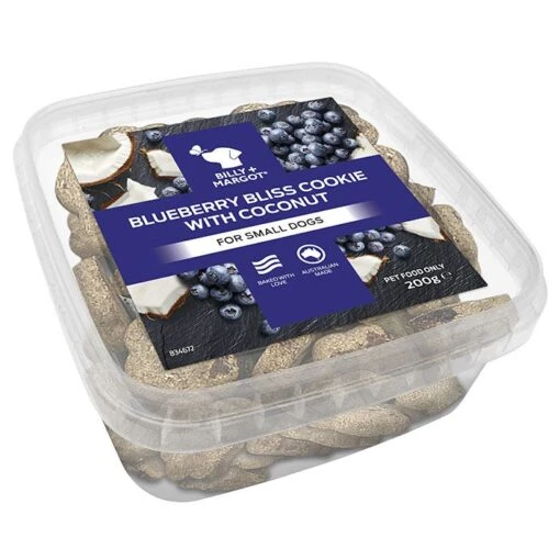 Billy & Margot Blueberries Coconut Biscuit Small Dog Treat 200g -Pet Supply Store 141230 2141230 2