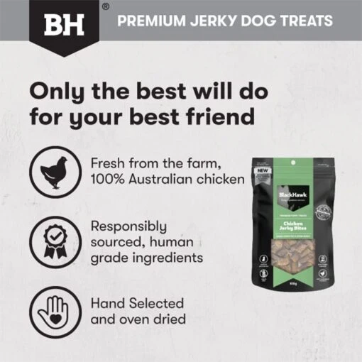 Black Hawk Dog Treats - Puppy Chicken Jerky Bites 100g -Pet Supply Store 141529 bht106 black hawk chicken bites variant