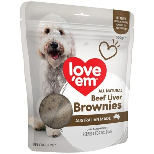 Love Em Beef Liver Brownie Dog Treat 500g -Pet Supply Store 141651 BROWNIE 500g 2141651 BROWNIE 500g 2