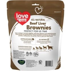 Love Em Beef Liver Brownie Dog Treat 500g -Pet Supply Store 141651 BROWNIE 500g 3141651 BROWNIE 500g 3