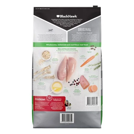 Black Hawk Chicken & Rice Medium Puppy Food -Pet Supply Store 141740 Original Puppy Med Chicken Rice 10kg Back 4000x4000 9dc01679dc0167 1