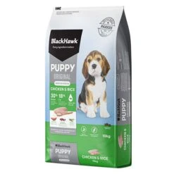 Black Hawk Chicken & Rice Medium Puppy Food -Pet Supply Store 141740 Original Puppy Med Chicken Rice 10kg FrontLeft 4000x4000 9dc01679dc0167 1