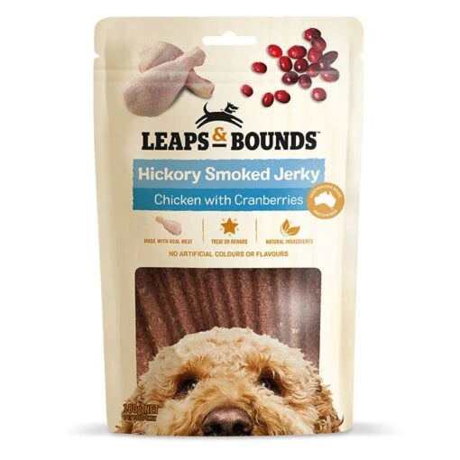 Leaps & Bounds Chicken With Cranberry Dog Jerky -Pet Supply Store