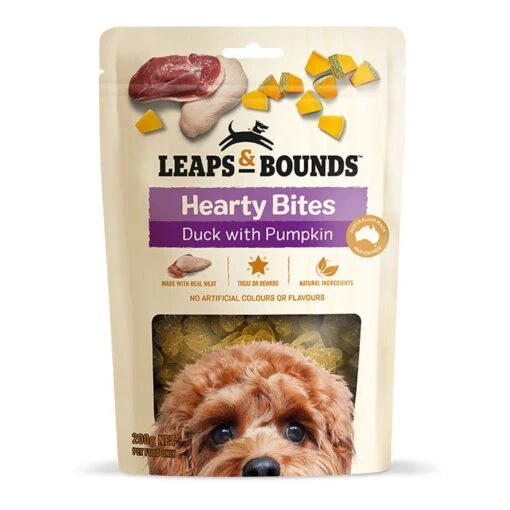 Leaps & Bounds Duck With Pumpkin Dog Hearty Bites 200g -Pet Supply Store