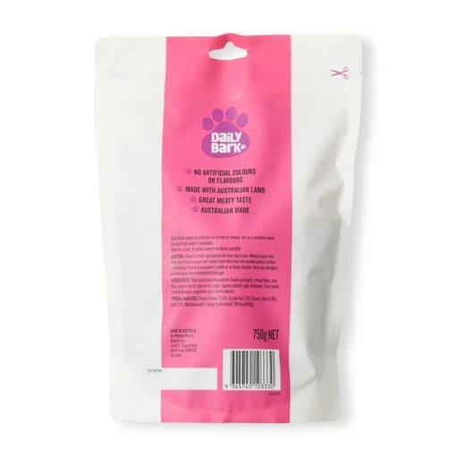 Daily Bark Lamb Dog Meaty Strips 750g -Pet Supply Store 142525 2