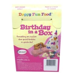 Wagalot Doggy Fun Food Birthday In A Box Dog Treat Pink -Pet Supply Store 142762 DFF BBP back