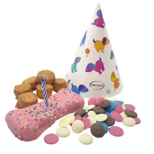 Wagalot Doggy Fun Food Birthday In A Box Dog Treat Pink -Pet Supply Store 142762 DFF BBP product