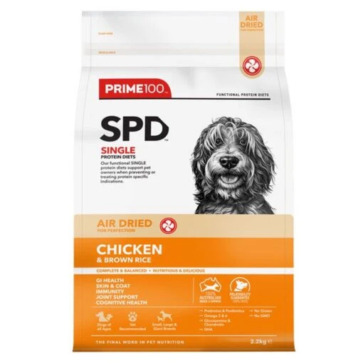 Prime100 Air Dried Chicken & Brown Rice Adult Dog Food -Pet Supply Store 142851 2