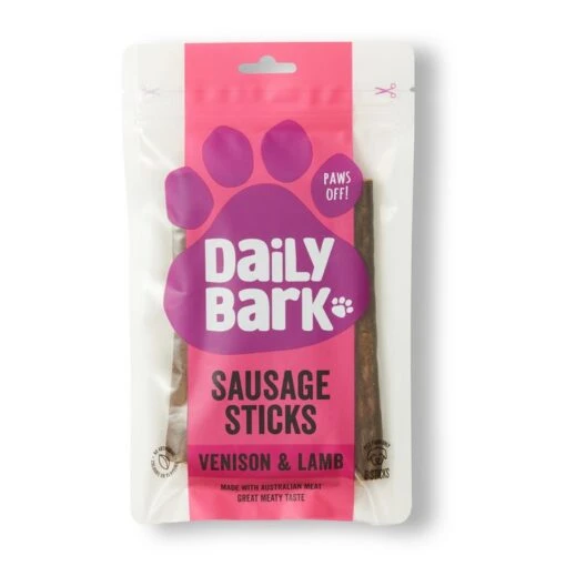 Daily Bark Venison & Lamb Sausage Stick Dog Treat 6Pack -Pet Supply Store 142879 1