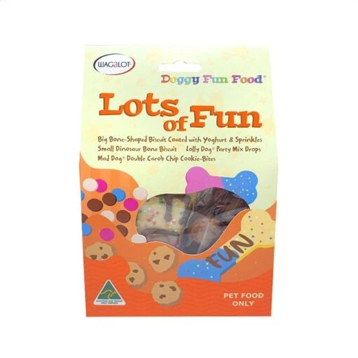 Wagalot Doggy Fun Food Lots Of Fun Box Dog Treat 240g -Pet Supply Store 142917 DFF LOF front