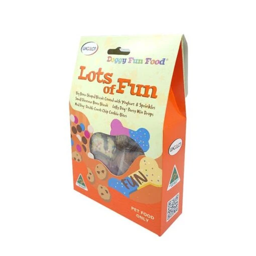 Wagalot Doggy Fun Food Lots Of Fun Box Dog Treat 240g -Pet Supply Store 142917 DFF LOF side