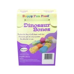 Wagalot Doggy Fun Food Dinosaur Bones Box Dog Treat 240g -Pet Supply Store 142918 DFF DB back