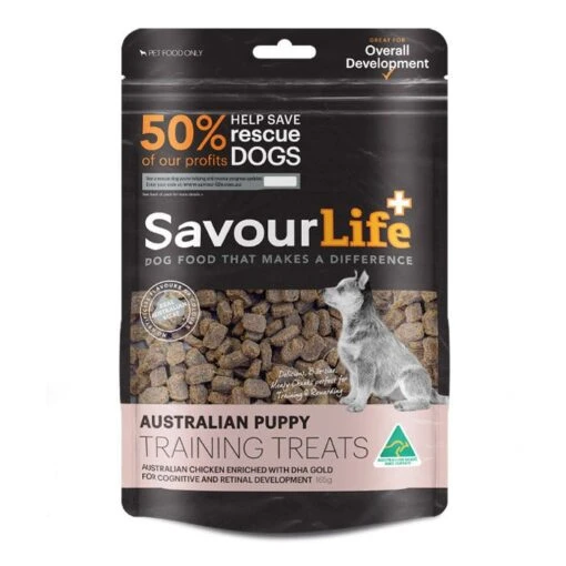 SavourLife Australian Puppy Training Treat 165g -Pet Supply Store 142922 Australian Puppy Training Treats 165g render FRONT