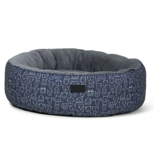 La Doggie Vita Round Removable Dog Cushion Indigo -Pet Supply Store 143377 143378 143379 La Doggie Vita Round Removable Dog Cushion Indigo 1 3