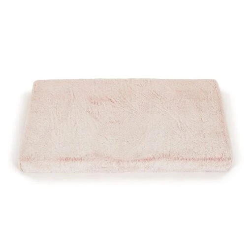 All Day Two Tone Faux Fur Dog Crate Mat Pink -Pet Supply Store 144221 Dog Bedding All Day Two Tone Faux Fur Dog Crate Mat Pink M