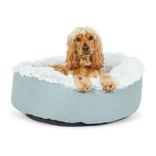 All Day Como Calming Dog Basket Mint M-70x70x25cm -Pet Supply Store 144235 Dog Bedding All Day Como Calming Dog Basket Mint M