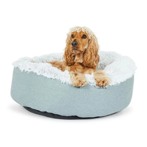 All Day Como Calming Dog Basket Mint M-70x70x25cm -Pet Supply Store 144235 Dog Bedding All Day Como Calming Dog Basket Mint M