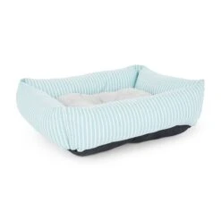 All Day Stripe Bolster Dog Basket Mint 60x50x180cm -Pet Supply Store 144236 Dog Bedding All Day Stripe Bolster Dog Basket Mint S 60x50x180cm 2