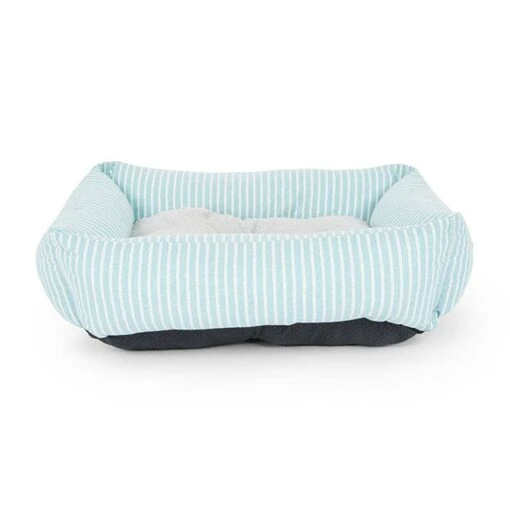 All Day Stripe Bolster Dog Basket Mint 60x50x180cm -Pet Supply Store 144236 Dog Bedding All Day Stripe Bolster Dog Basket Mint S