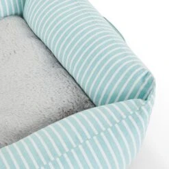 All Day Stripe Bolster Dog Basket Mint 60x50x180cm -Pet Supply Store 144236 Dog Bedding All Day Stripe Bolster Dog Basket Mint S 60x50x180cm 5