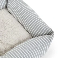 All Day Stripe Bolster Dog Basket Grey 60x50x180cm -Pet Supply Store 144237 Dog Bedding All Day Stripe Bolster Dog Basket Grey S 60x50x180cm 5