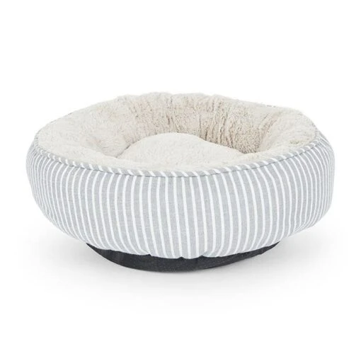 All Day Stripe Round Dog Basket Grey 60x50x190cm -Pet Supply Store 144239 Dog Bedding All Day Stripe Round Dog Basket Grey S