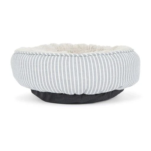 All Day Stripe Round Dog Basket Grey 60x50x190cm -Pet Supply Store 144239 Dog Bedding All Day Stripe Round Dog Basket Grey S