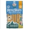 Pooch Treats Moo Chew PButter Dog Treat LF Milk Block S-3PK -Pet Supply Store 144324 Pooch Moochew Small Peanut Butter Front