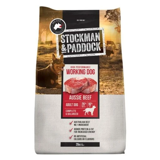 Stockman & Paddock Working Dog Med Breed Adult Dog Food 20kg -Pet Supply Store 144639 S P DF ADT MB WORKING DOG 20kg