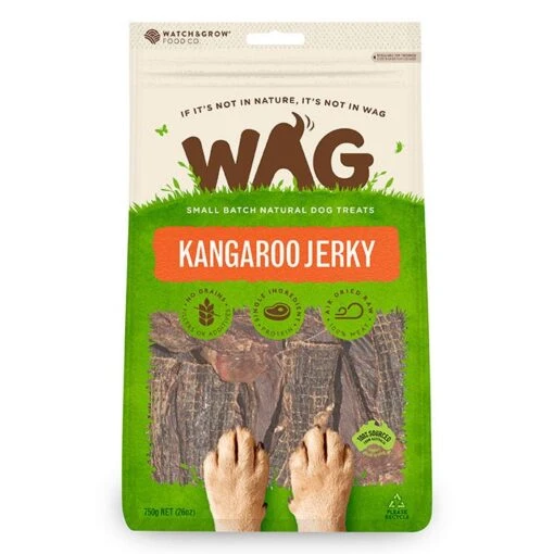 WAG Kangaroo Jerky Dog Treat 750g -Pet Supply Store 145630 750g kangaroo jerky 1