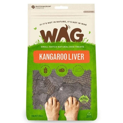 WAG Kangaroo Liver Dog Treat 750g -Pet Supply Store 145633 Kangaroo Liver 750g FOP