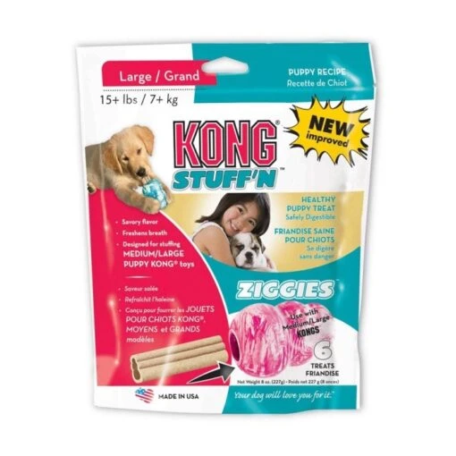 KONG Puppy Ziggies Dog Treat Large 6Pack -Pet Supply Store 18256 121737 1 n kong puppy ziggies dog treat large 6pack 1