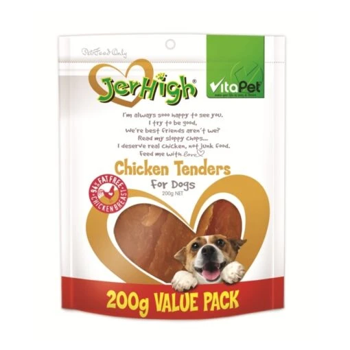 Vitapet Jerhigh Chicken Tenders Dog Treat 200g -Pet Supply Store 22149 127082 1 n vitapet jerhigh chicken tenders dog treat 200g 1