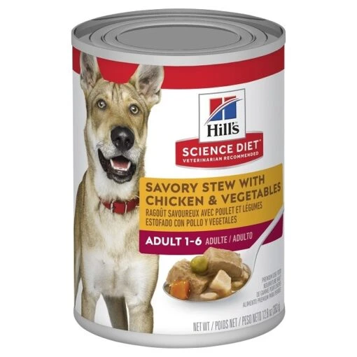 Hill's Science Diet Adult Stew Chicken & Vegetable Dog Food 12 X 363g -Pet Supply Store 22674 hill s science diet adult chicken with vegetables 1 1