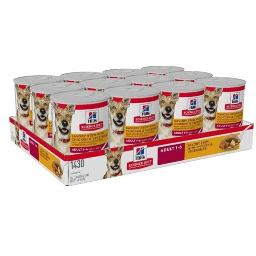 Hill's Science Diet Adult Stew Chicken & Vegetable Dog Food 12 X 363g -Pet Supply Store 22674 hill s science diet adult chicken with vegetables 3 1