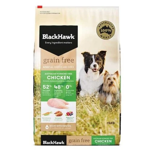 Black Hawk Grain Free Chicken Adult Dog Food -Pet Supply Store 24501 134248 134249 134250 grain free adult chicken digital shelf 02 mobile optimised pack hero 10 1 1 1